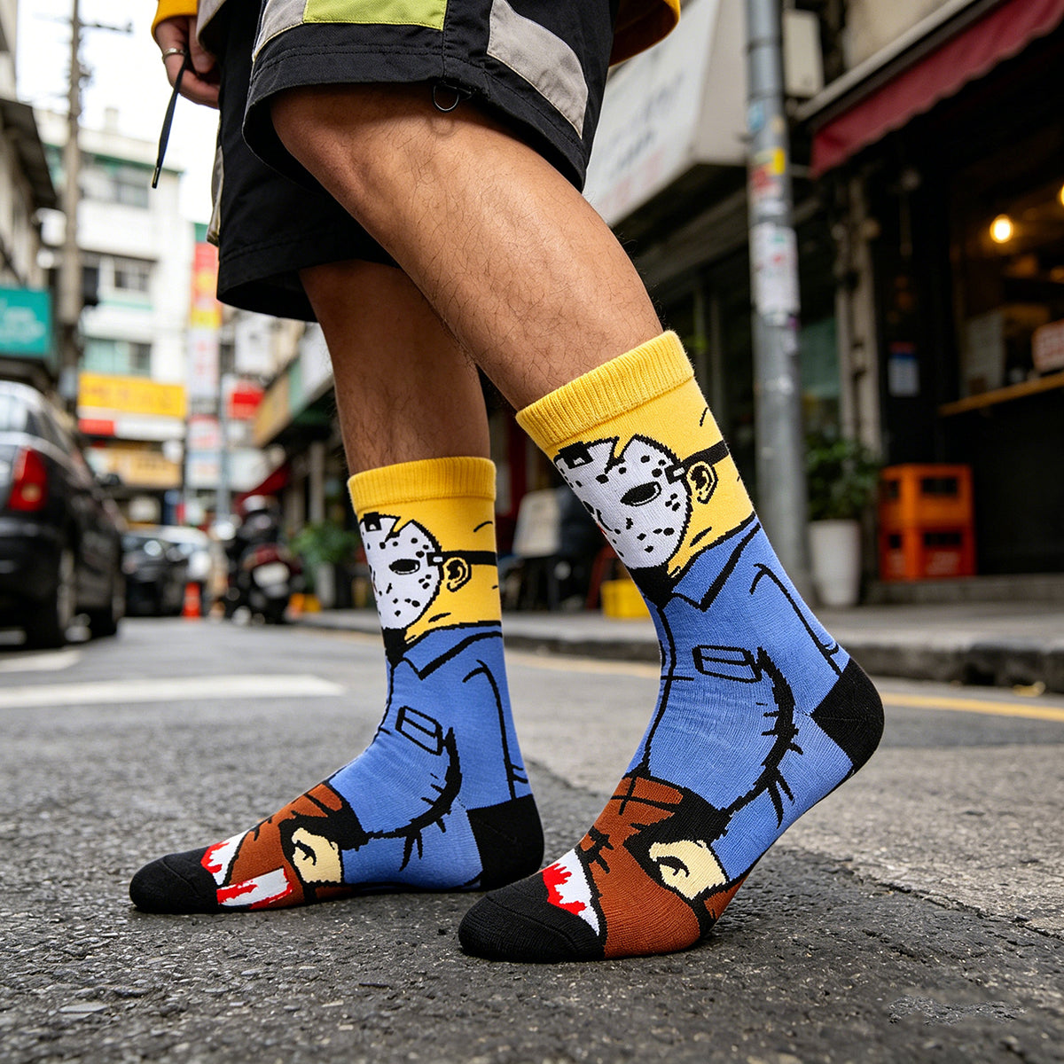Friday 13 Jason Cartoon Anime Socks