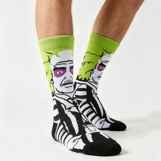 Beetlejuice Cartoon Anime Socks