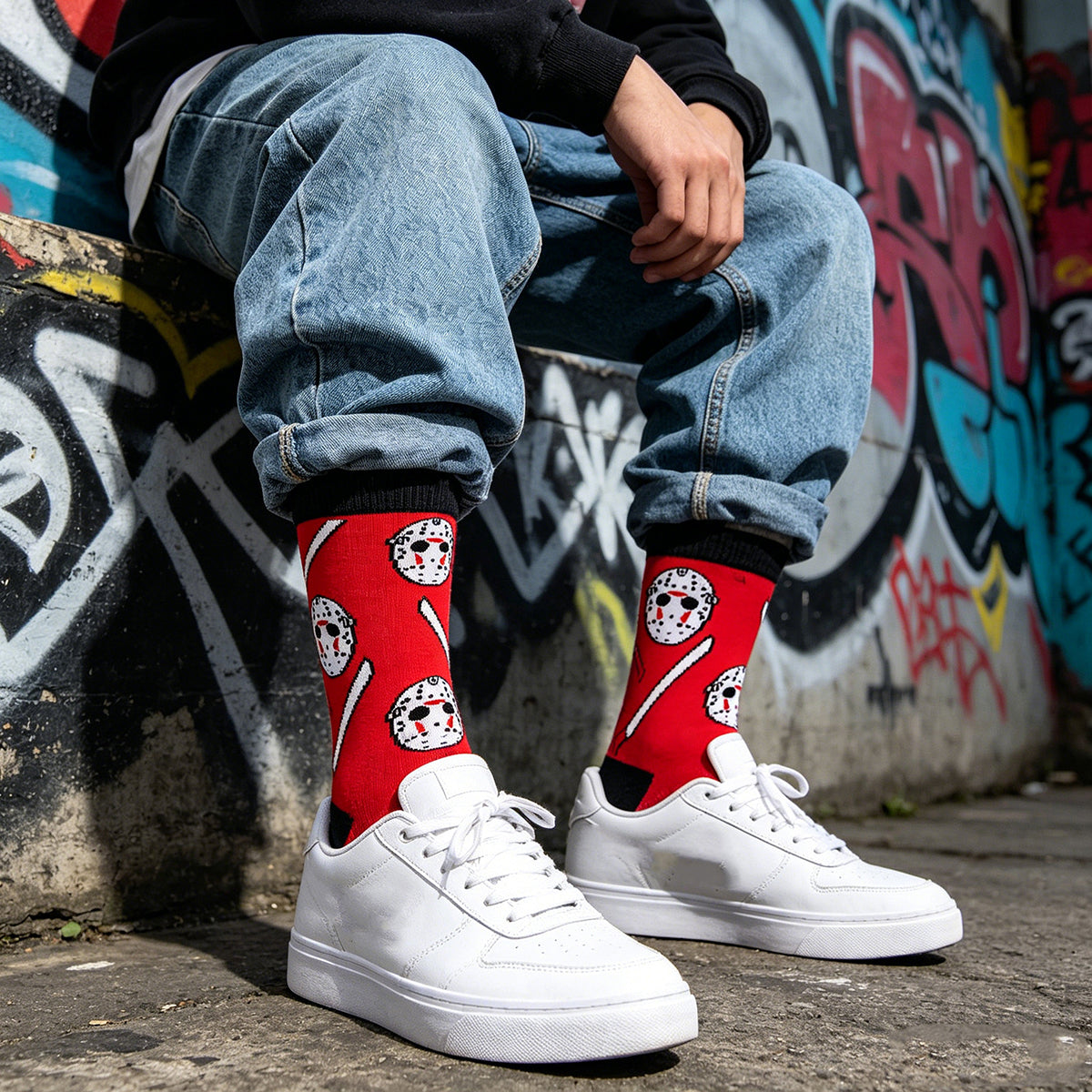 6Pairs/Pack 29.8USD FREE SHIPPING Cartoon Anime Socks Chucky Jason Joker Socks