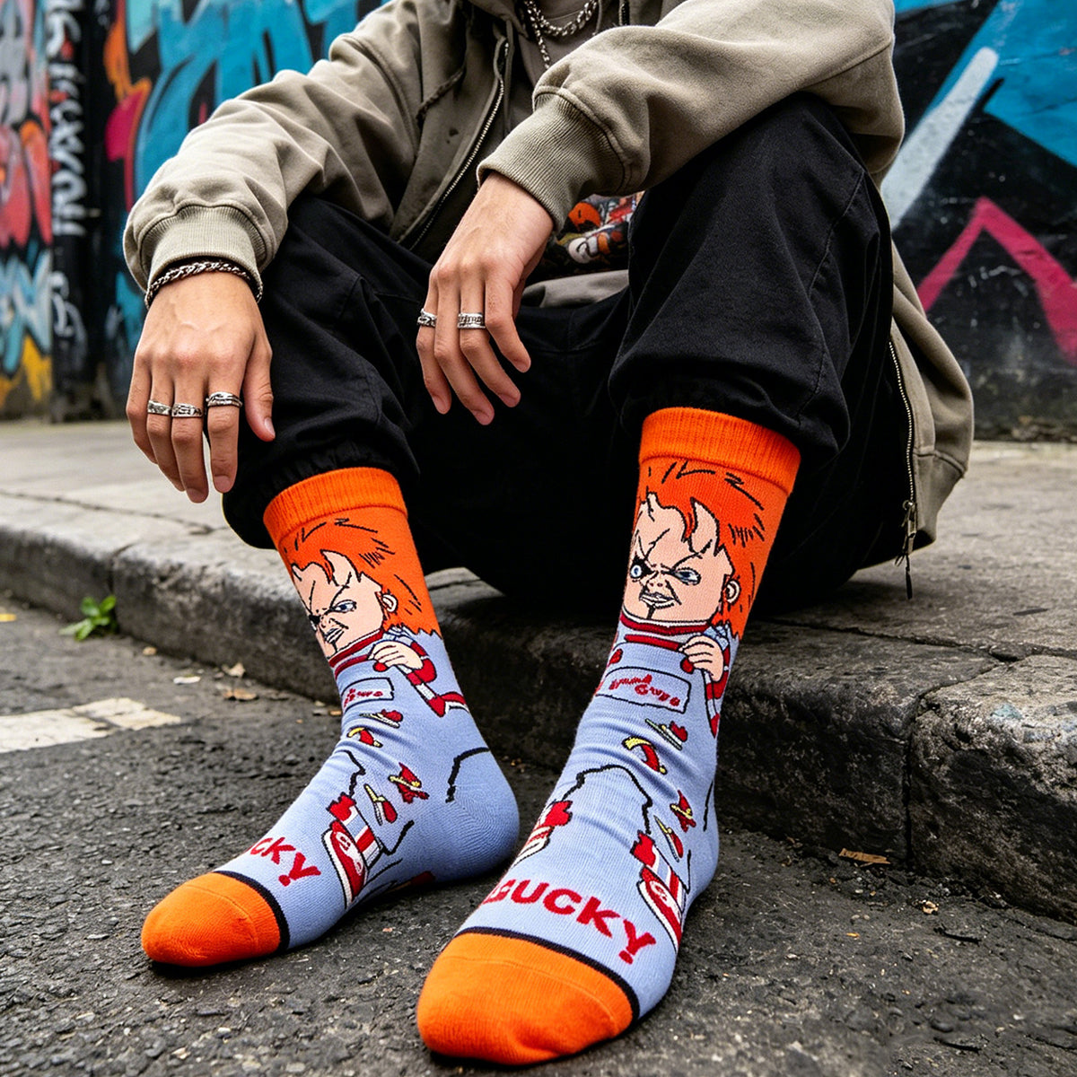 Chucky Cartoon Anime Socks