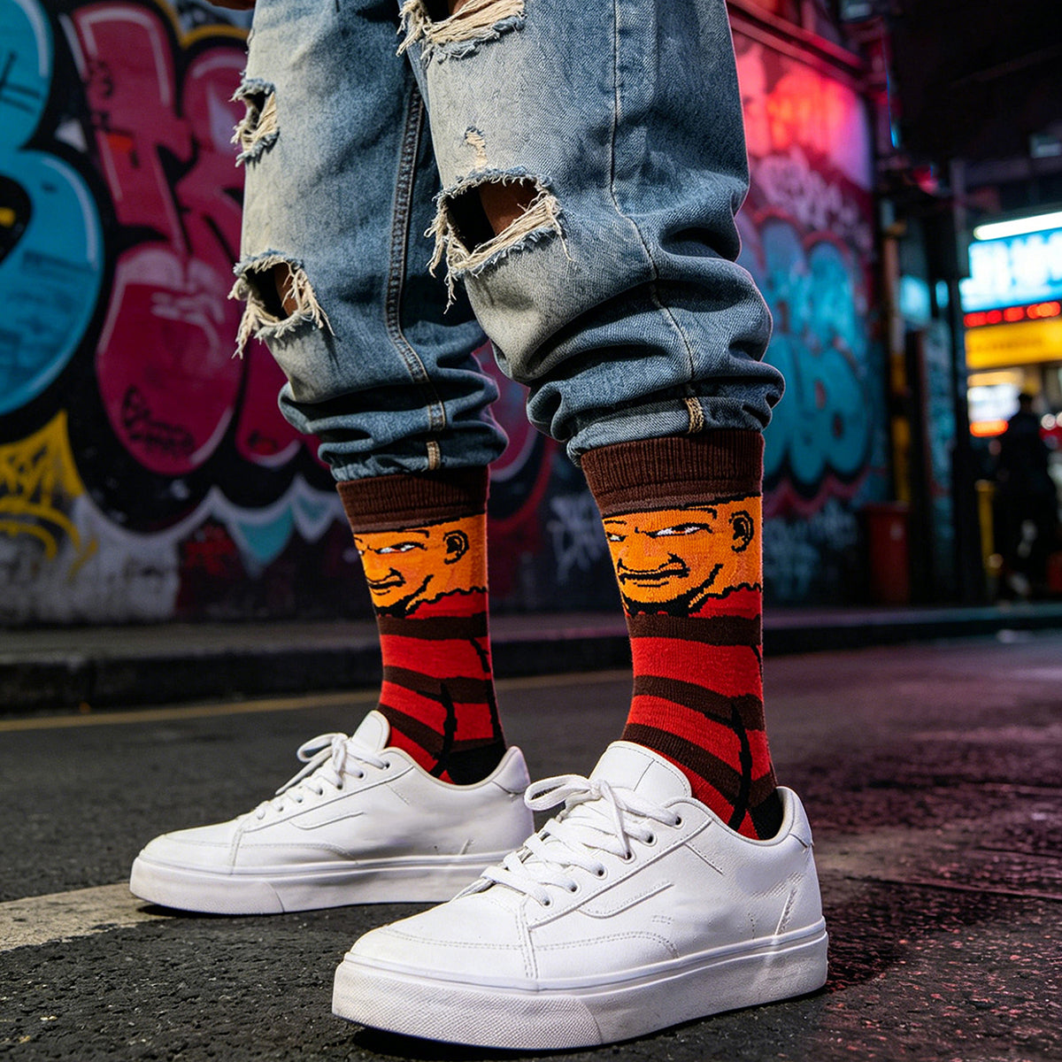 Freddy Cartoon Anime Socks