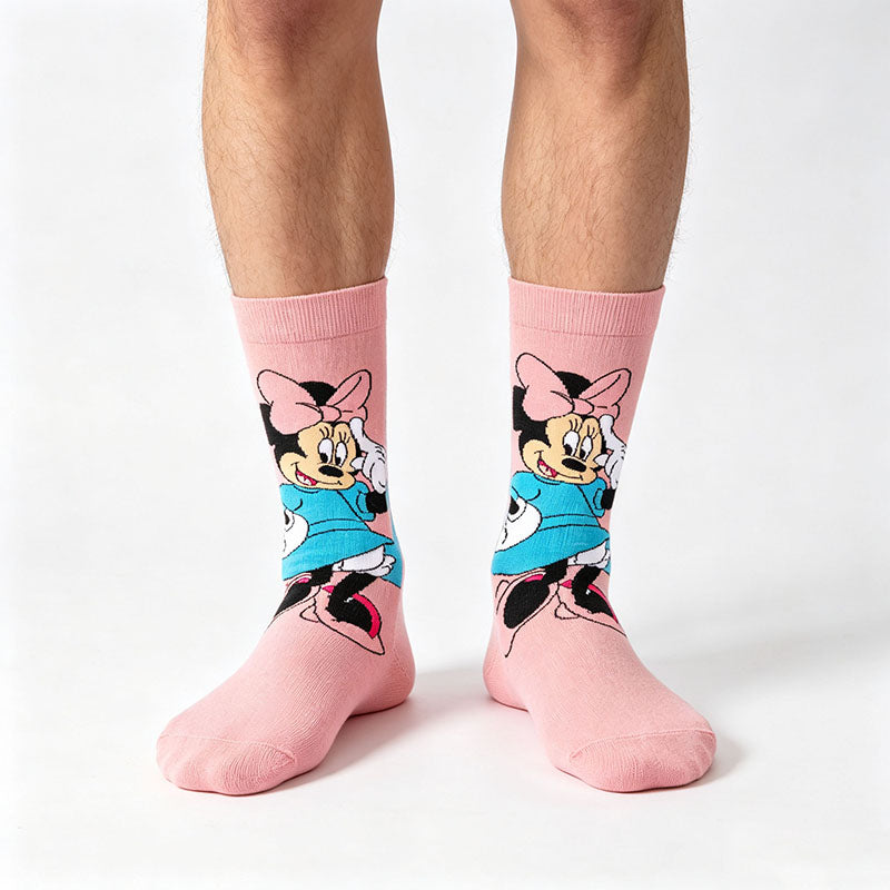 5Pairs cartoon anime socks for men and women