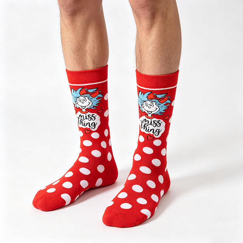 5Pairs cartoon anime socks for men and women