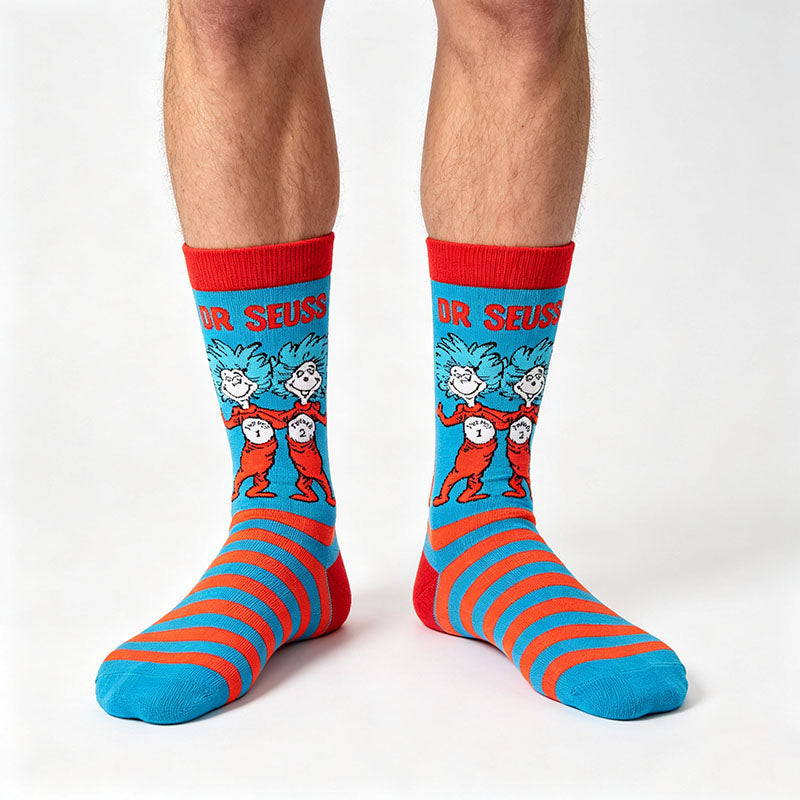 5Pairs cartoon anime socks for men and women