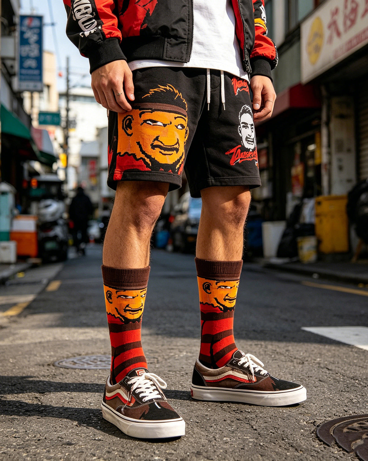 Freddy Cartoon Anime Socks