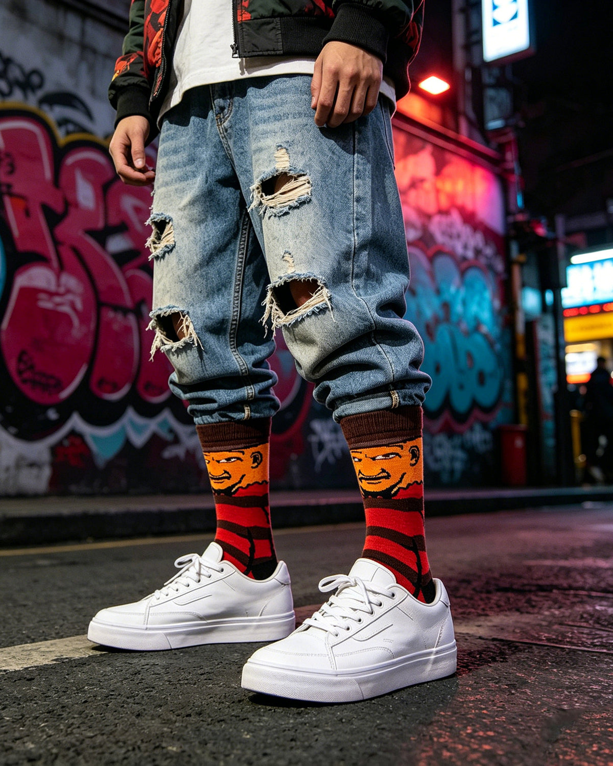 Freddy Cartoon Anime Socks