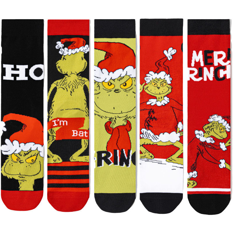 5Pack cartoon anime socks for men women