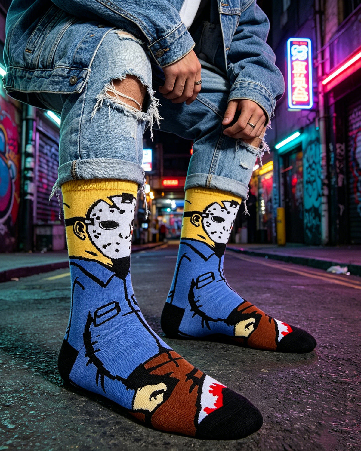 Freddy Cartoon Anime Socks