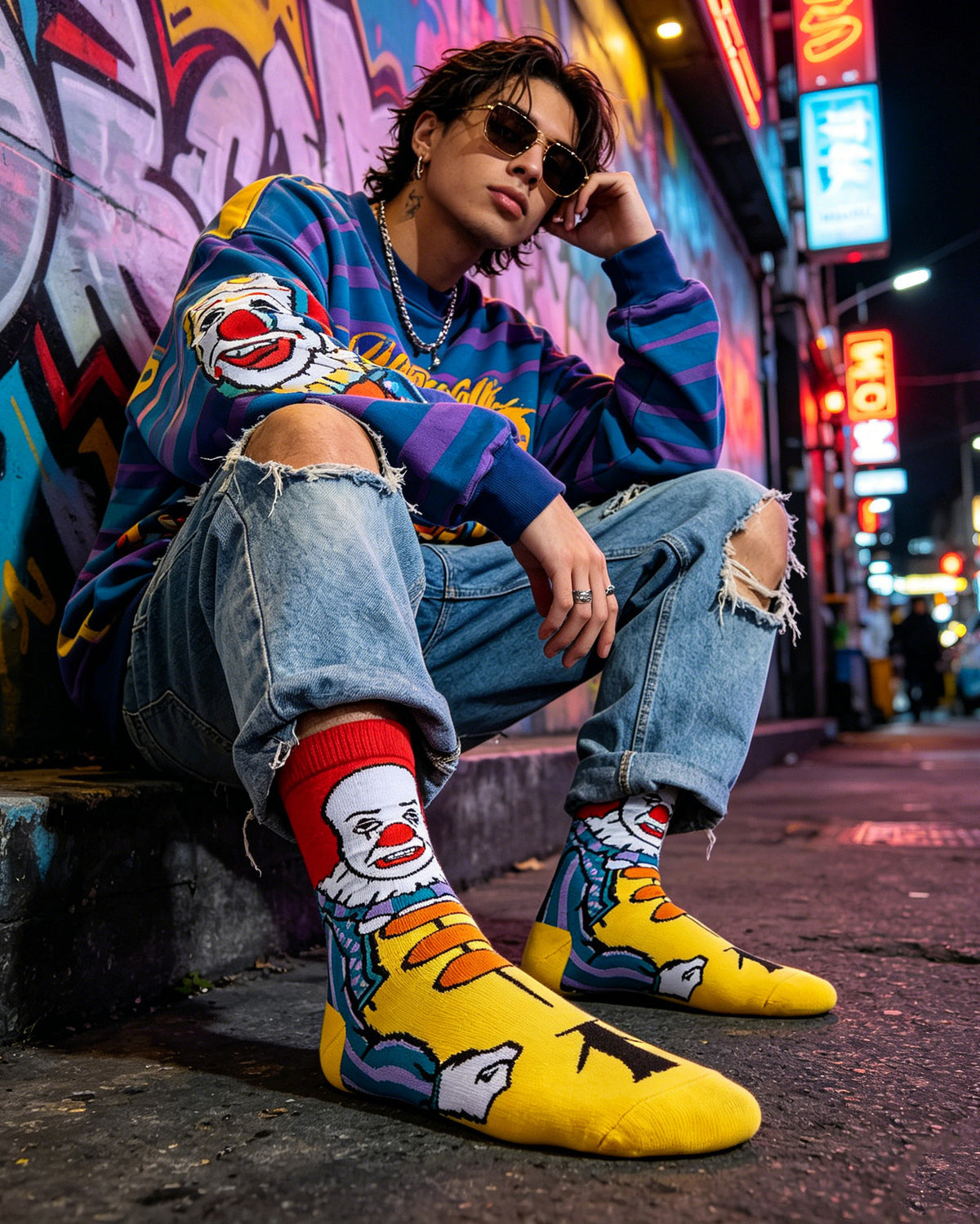 Freddy Cartoon Anime Socks