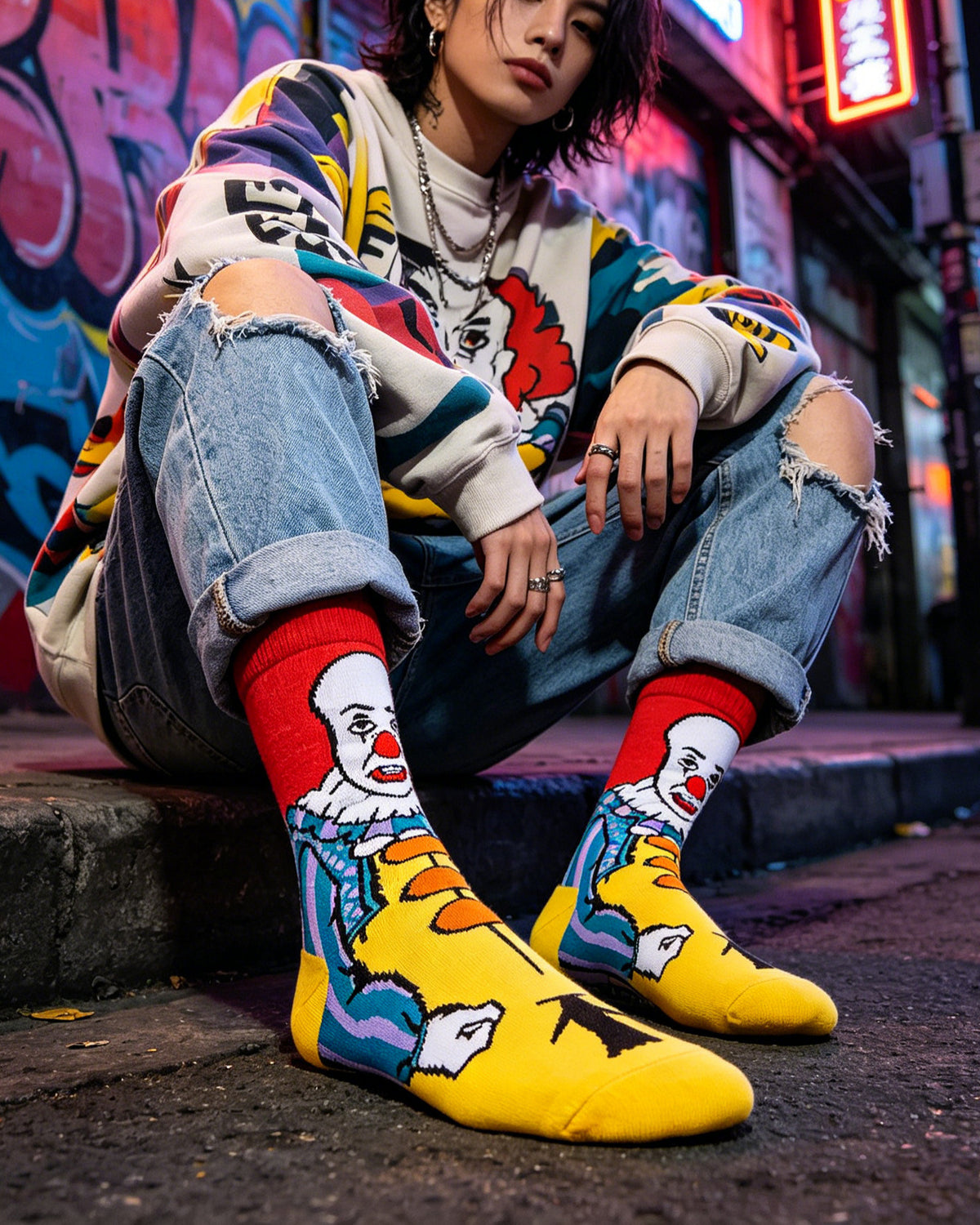 Freddy Cartoon Anime Socks