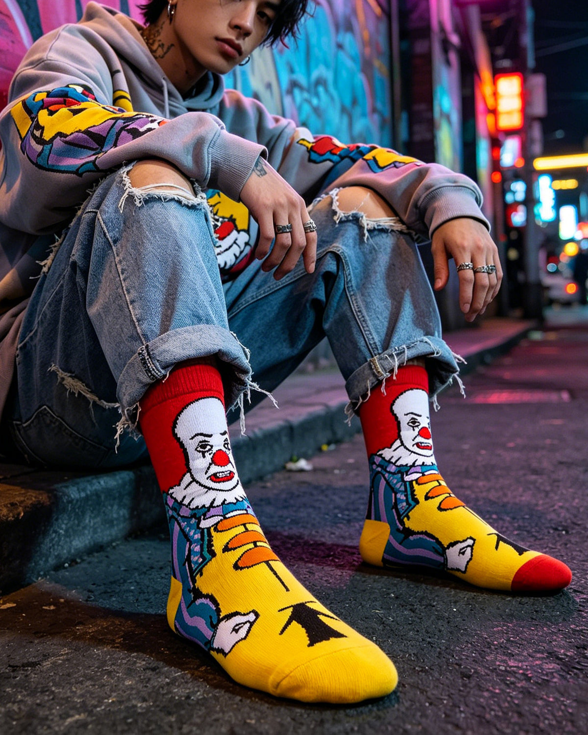 Freddy Cartoon Anime Socks