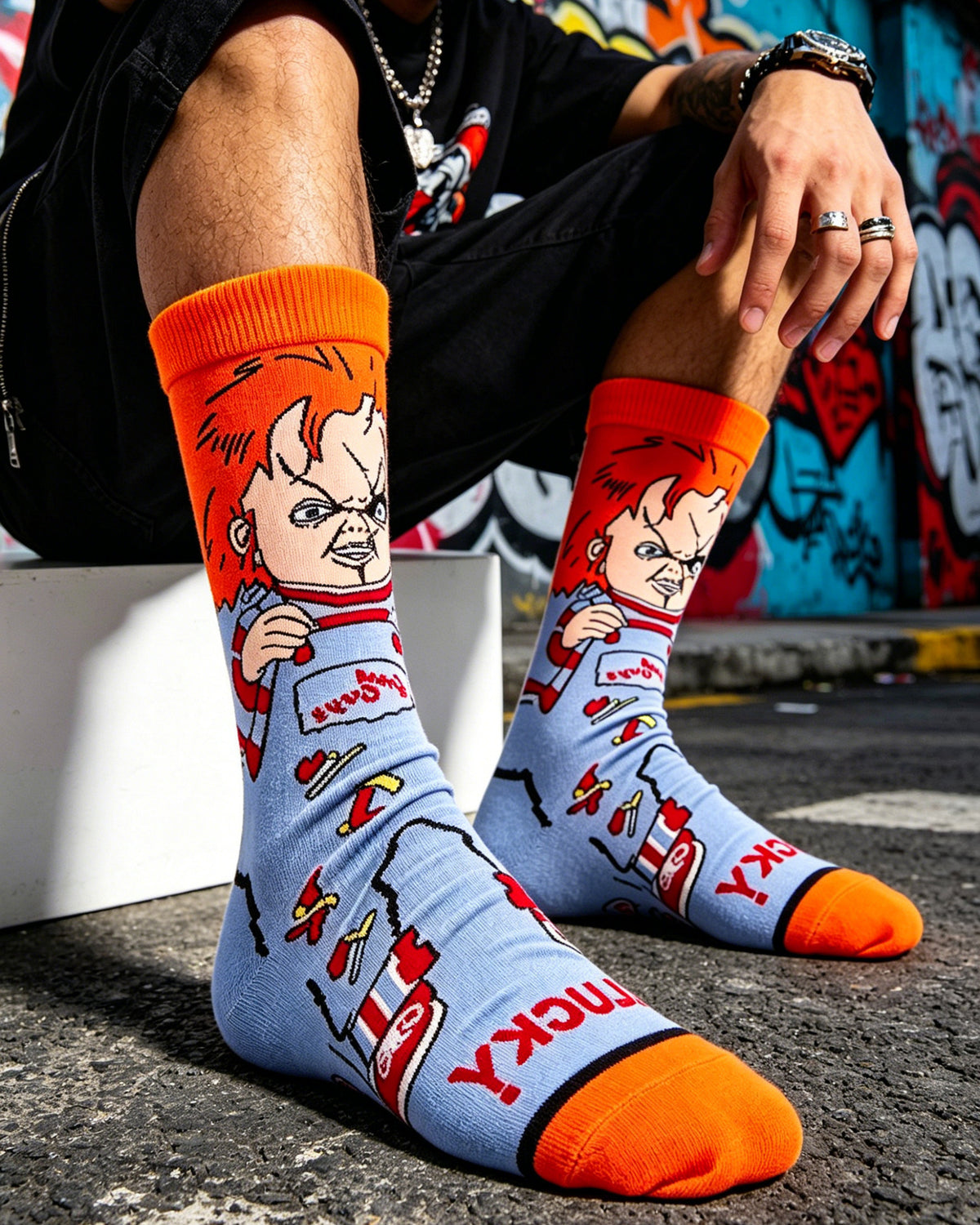 Freddy Cartoon Anime Socks