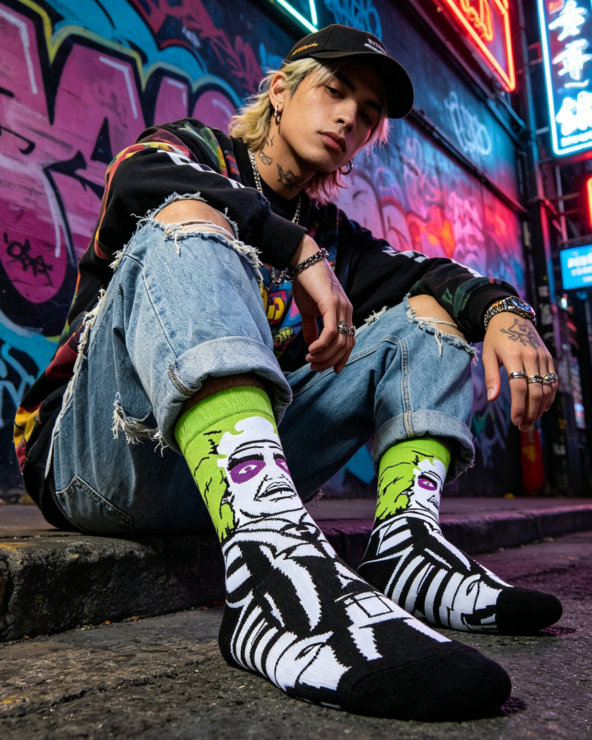 Freddy Cartoon Anime Socks