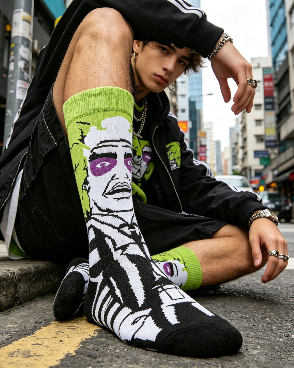 Freddy Cartoon Anime Socks
