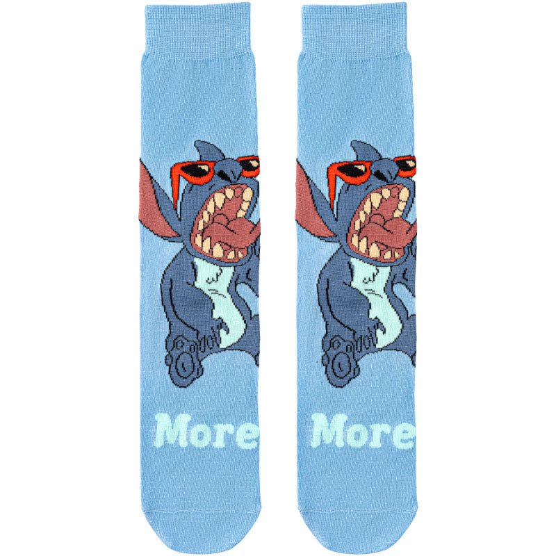 5Pairs cartoon anime socks for men and women