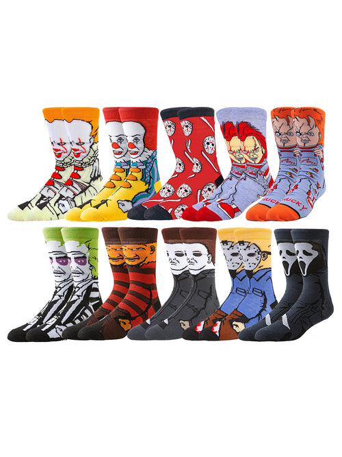 10Pairs Movie Cartoon Anime Socks Men Women