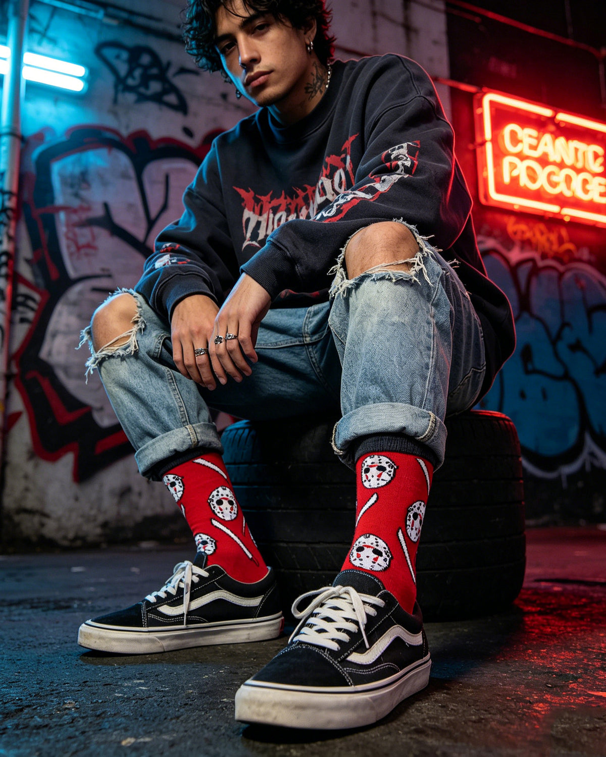 Freddy Cartoon Anime Socks