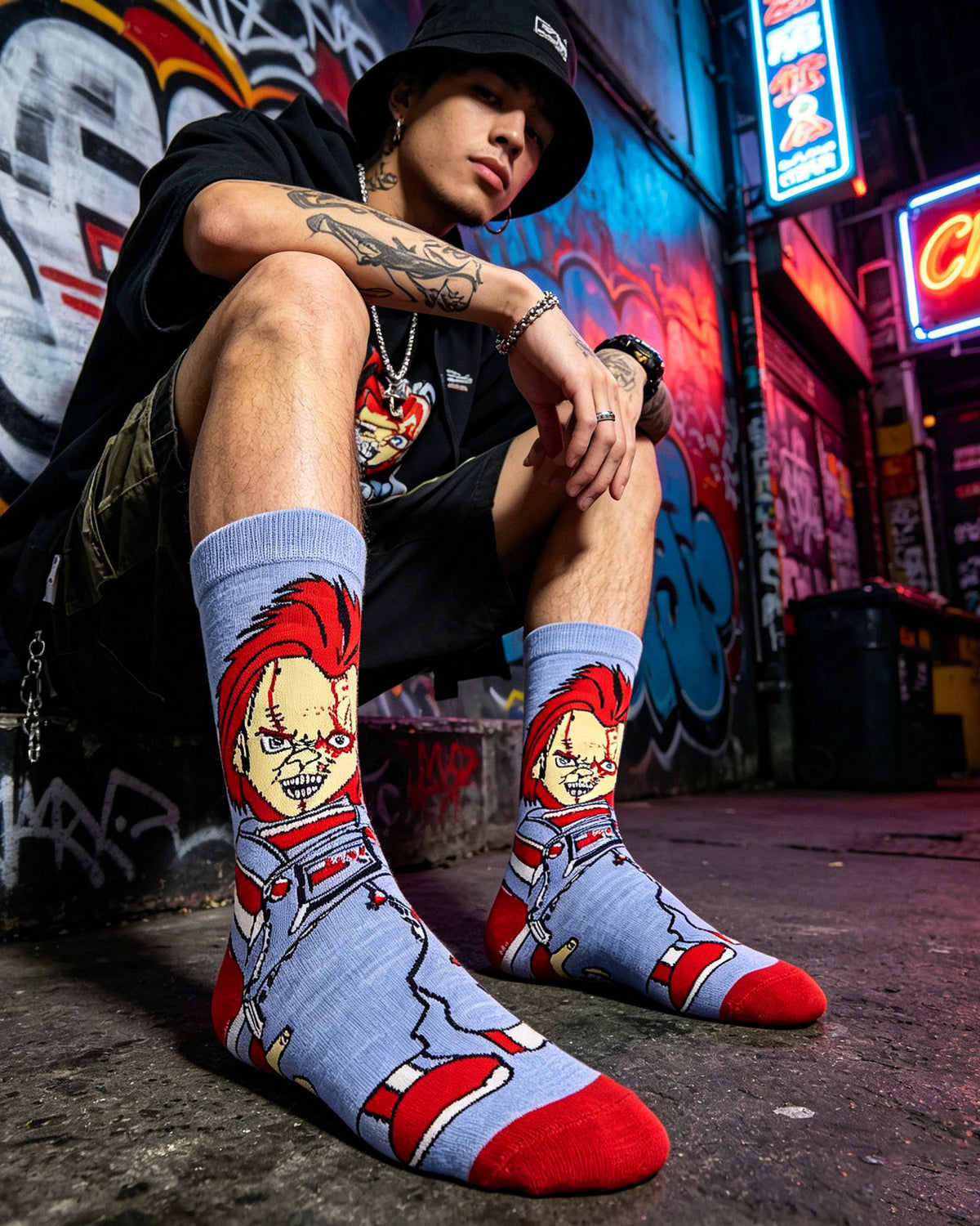 Freddy Cartoon Anime Socks