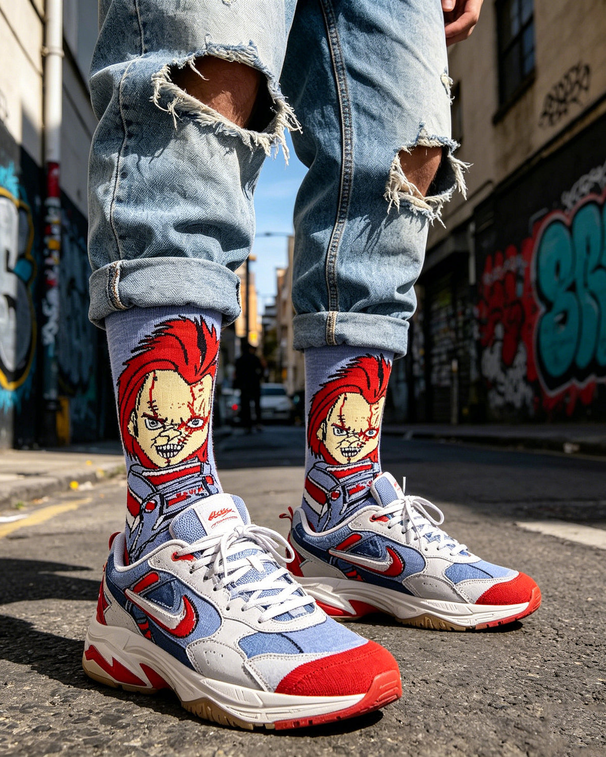 Freddy Cartoon Anime Socks