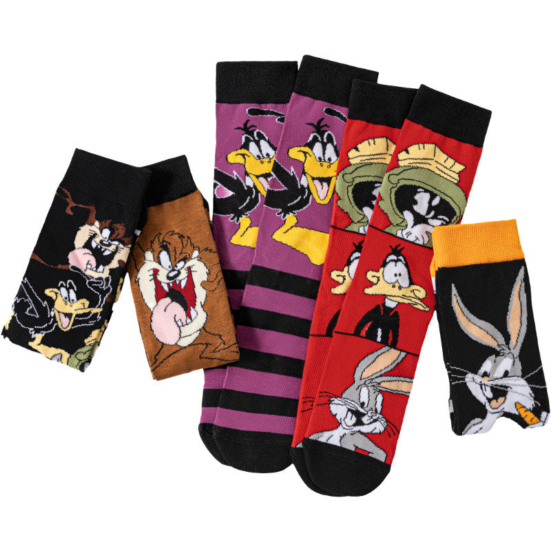 5Pairs cartoon anime socks for men and women