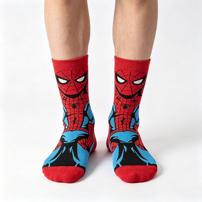 6Pairs cartoon anime socks for men and women