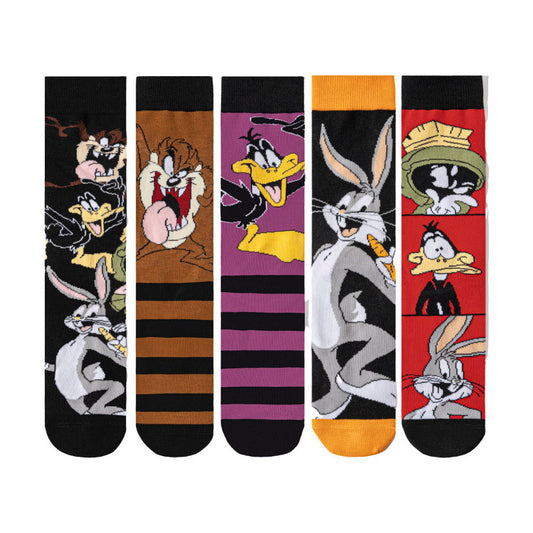 5Pairs cartoon anime socks for men and women