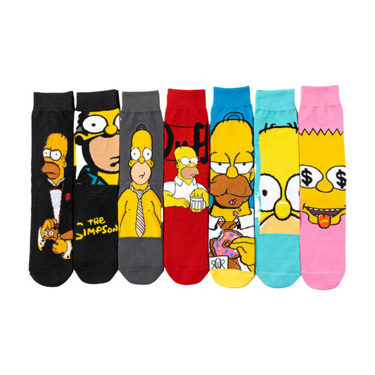 7Pairs cartoon anime socks for men and women