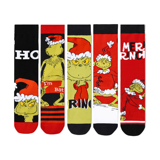 5Pack cartoon anime socks for men women